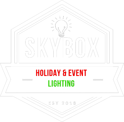 SkyBox Holiday Event Lighting LLC white logo